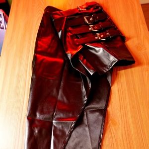 Cape Clique PU Buckle Skirt